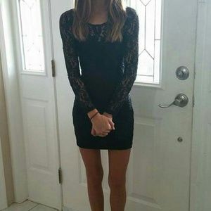 Black Lace Mini Dress
